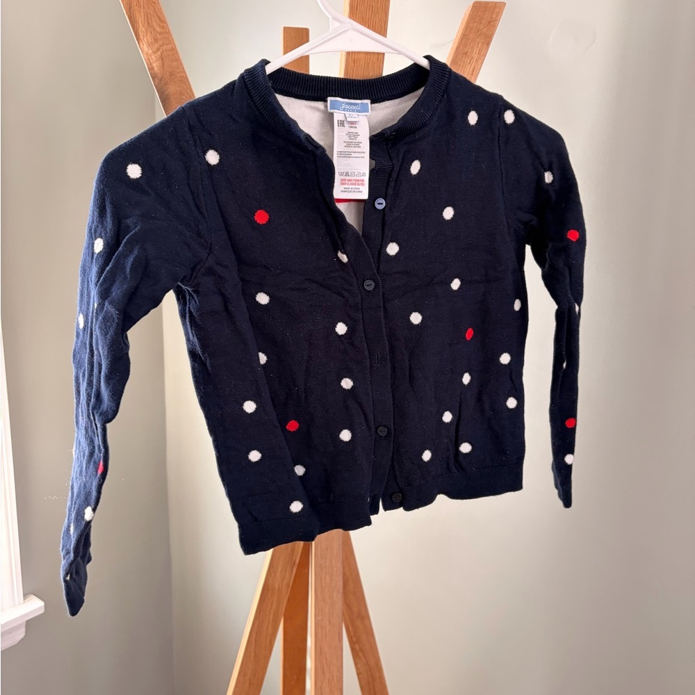 Jacadi Navy and White Cardigan size 8